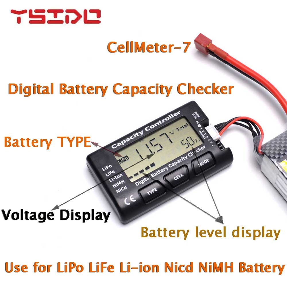 Rc Cellmeter 7 Digitale Batterij Capaciteit Checker Lipo Life Li-ion Nimd Nimh B