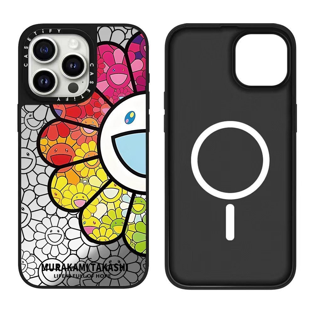TOm　新品未開封 casetify×村上隆　iPhone14pro CASE TiFY 聯名村上隆太陽花適用iPhone16promax/15/14/13/12pro