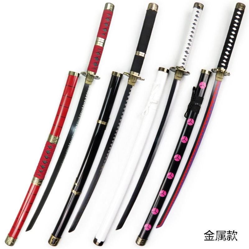 海賊王金屬刀 索隆三刀黑刀鞦水 和道 三代鬼徹 cos道具武器木刀【漫之家】 | 蝦皮購物