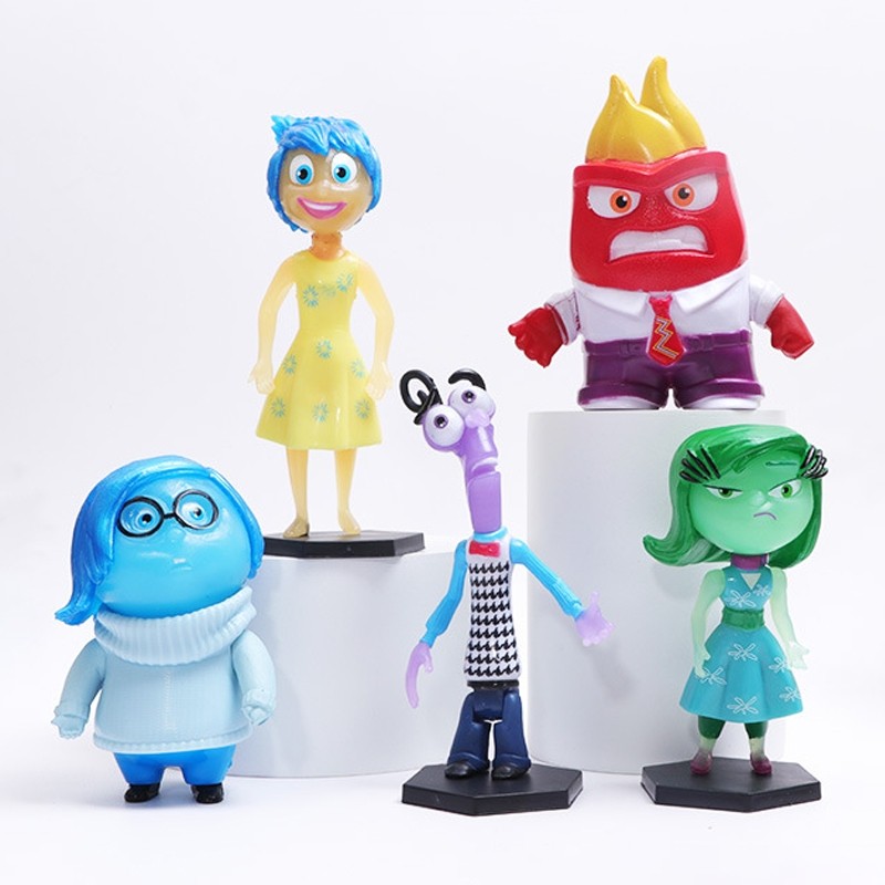 現貨 5款整套 美國卡通電影 頭腦特工隊 Inside Out 怒怒 憂憂 厭厭 怕怕 Q版公仔人偶模型玩具手辦擺件娃娃 | 蝦皮購物