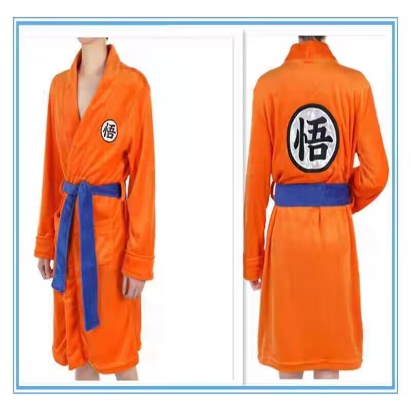 孫悟空浴袍七龍珠cosplay火影衣服睡袍男女悟空冬可愛成人家居服 | 蝦皮購物