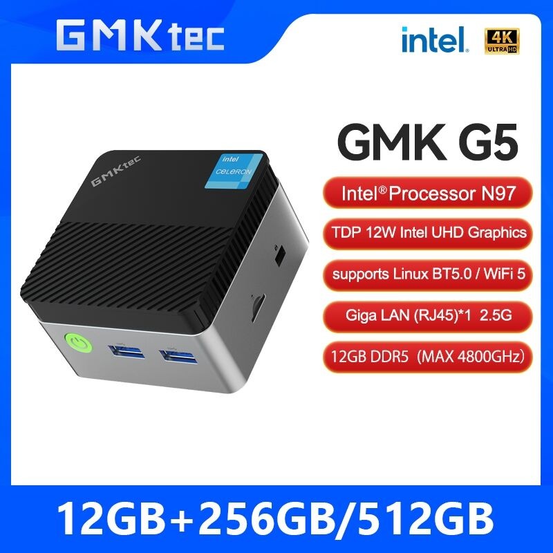 GMKtec Mini PC GMK G5 NUCBOX Intel N97 system Window 11Pro D | 蝦皮購物