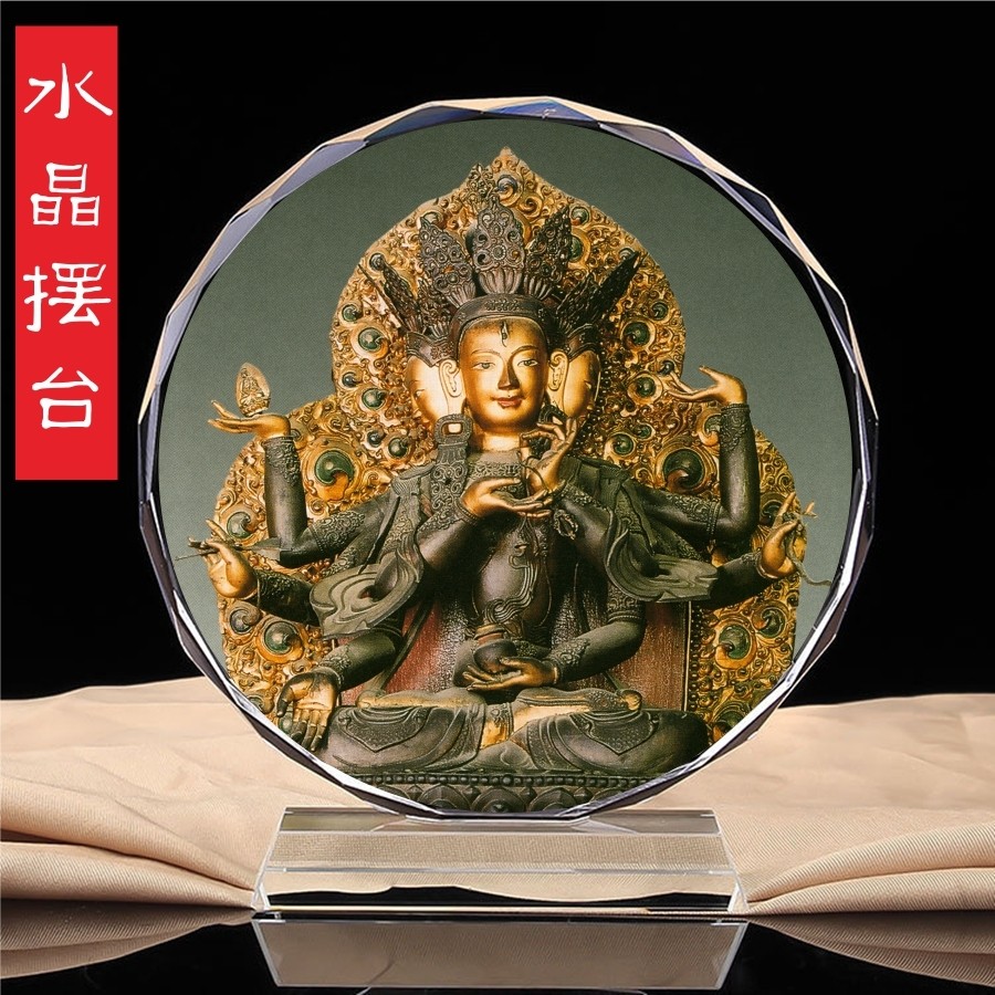 【結緣擺件】結緣畫像密宗佛頂尊勝佛母唐卡畫像圖水晶擺臺烏瑟膩沙尊勝佛母 | 蝦皮購物
