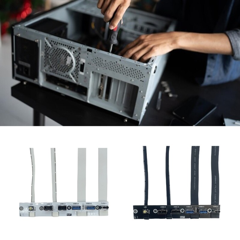 WIN PC 機箱前置 IO 模塊 5 個 USB 端口,包括 USB C 20Gbps 數據傳輸 LED | 蝦皮購物