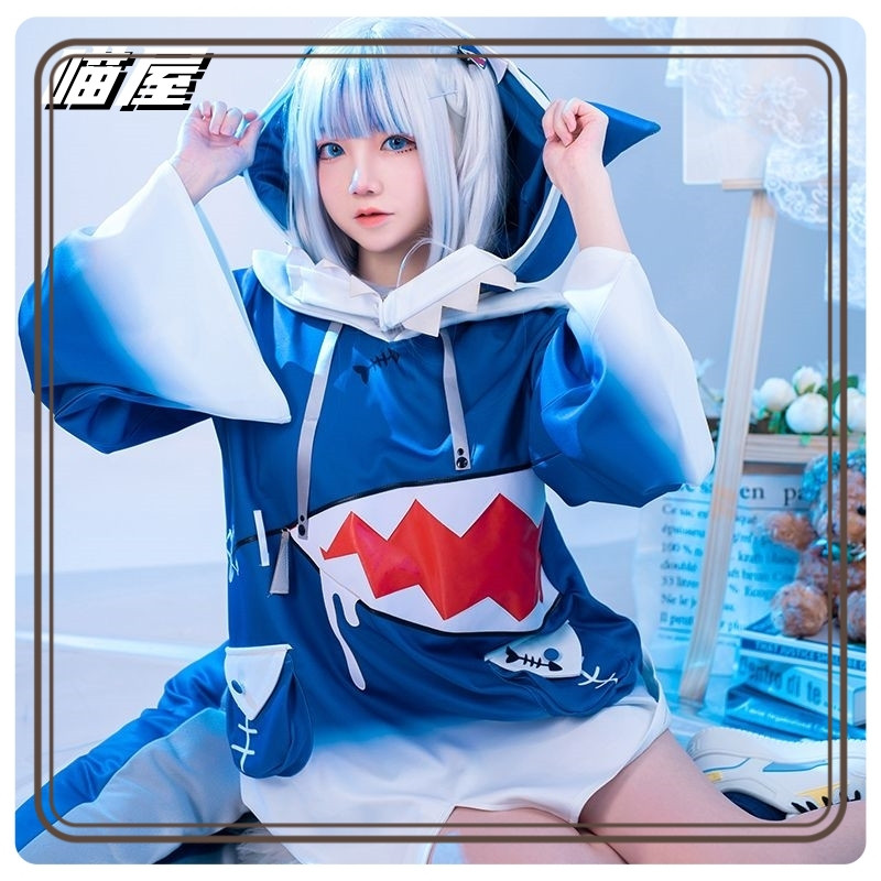 【喵屋小鋪】古拉cos服HololiveEN GwarGura噶嗚古拉鯊魚服cosplay服裝女 cospaly服裝 軟 | 蝦皮購物