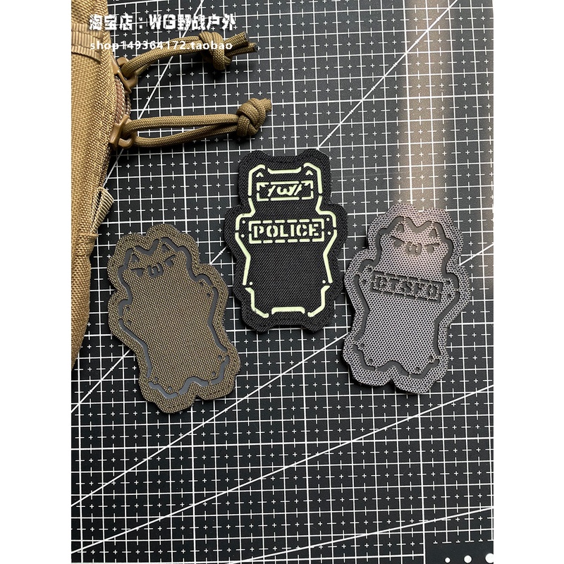 【定制】雕刻夜光貓道德徽章戰術反光貓 Ctsfo 3D 魔術貼補丁/徽章/臂章/徽章裝飾夾克牛仔褲背包帽 | 蝦皮購物
