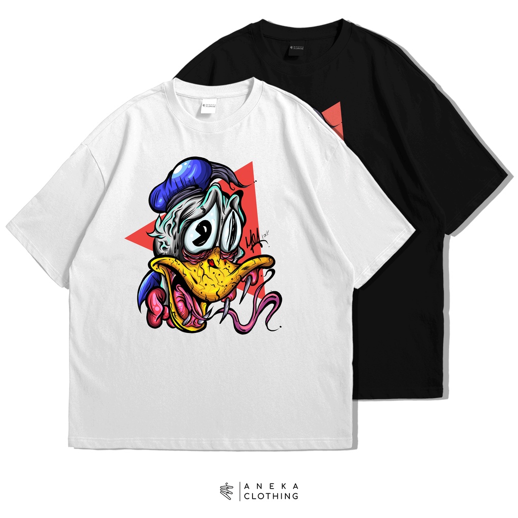 Katun Aneka 超大 T 恤 Zombie Donald Kaos 棉質精梳 24 年代大碼常規款 | 蝦皮購物