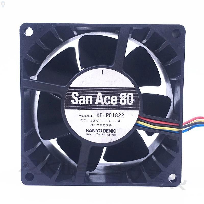 冰峰散熱】三洋SANYO XF-P01822 8038 12V 1.1A 四線散熱風扇8CM | 蝦皮購物