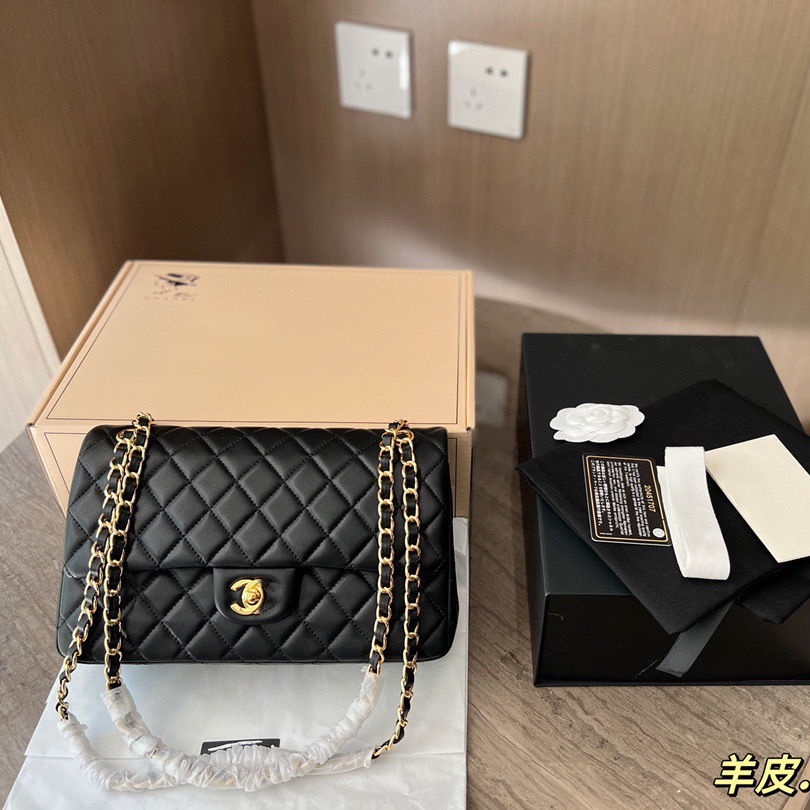 【LeTi精奢坊②店】 經典小香風CF包口蓋包菱格成熟ol單肩斜背包鏈條包高級感真皮女包 | 蝦皮購物