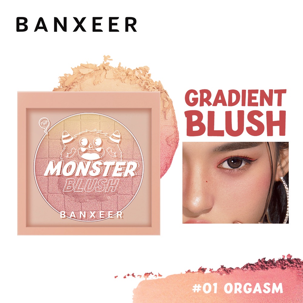 BANXEER 漸變腮紅 伴色粉霧甜心獸腮紅 啞光 持久 細膩 胭脂 眼影 | 蝦皮購物