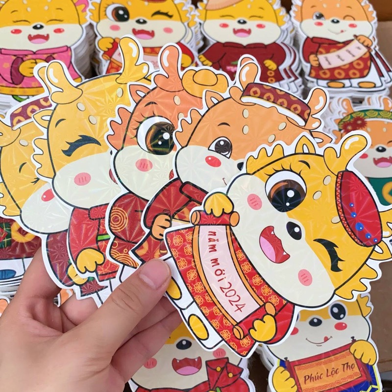 1 個可愛的赤壁紅包 Hello Tet 2024 堅固光面紙 | 蝦皮購物