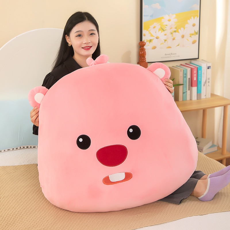 【台灣-出貨】交換禮物 韓國loopy公仔 玩偶 小海貍抱枕 粉紅色露比娃娃 生日禮物 露比loopy 抱枕 可愛抱枕 | 蝦皮購物