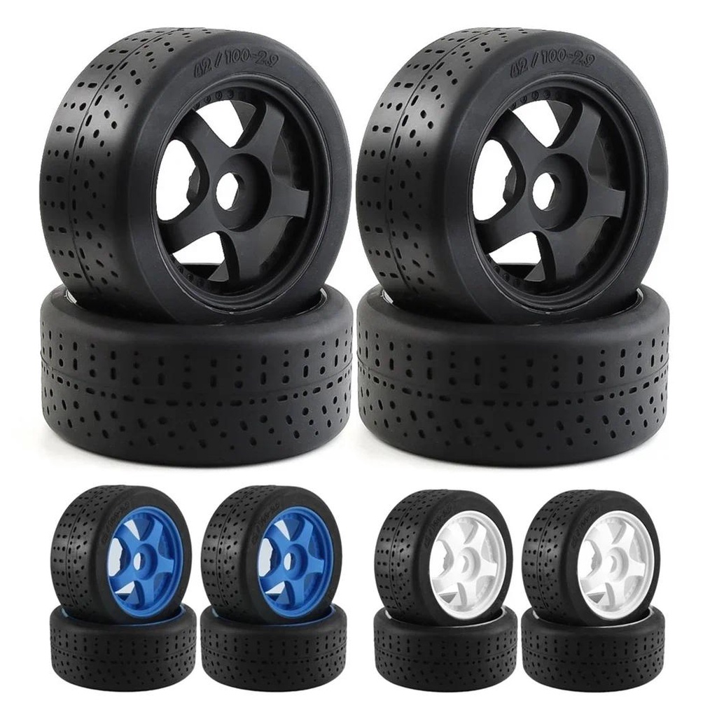 Cpolebev RC Reifen Set Für Arrma Felony 1/7 - 53/107 & 42/100 Mm Mit 17mm Hex