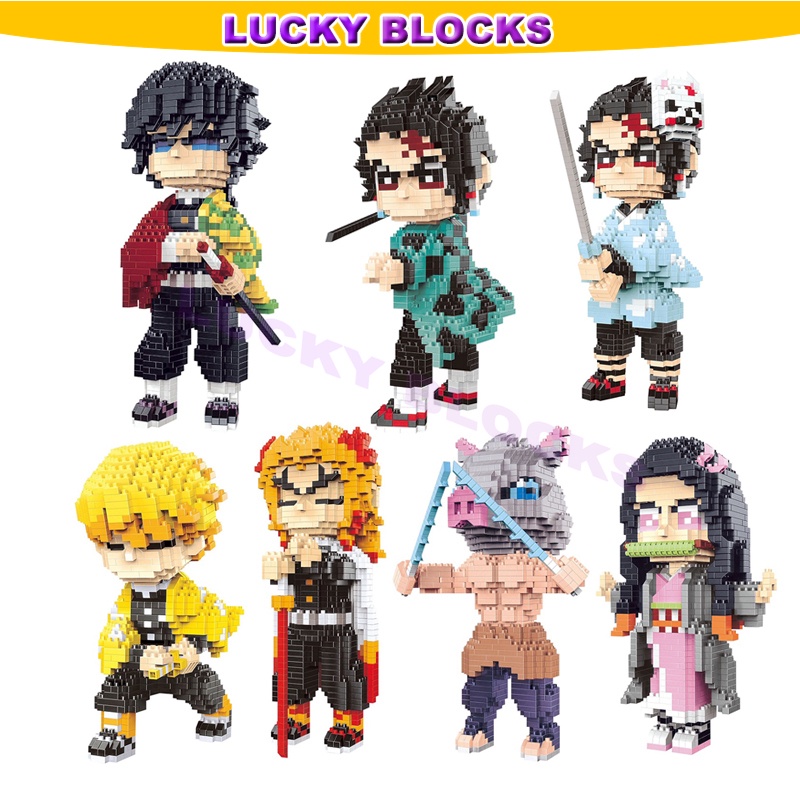 Nano Block 惡魔殺手積木 Kamado Tanjirou Rengoku Kyoujurou Kamado N | 蝦皮購物