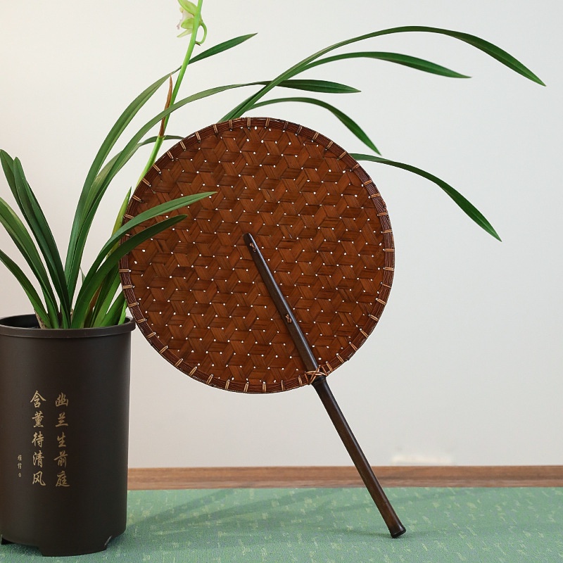 竹編扇子 複古麈尾團扇 竹製扇 蒲扇 青蓖扇 手工 小紅書衕款 | 蝦皮購物