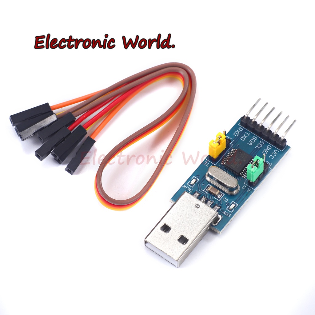 Ch341t 2合1模塊3.3V 5V USB轉I2C IIC UART USB轉TTL單片串口下載器 | 蝦皮購物