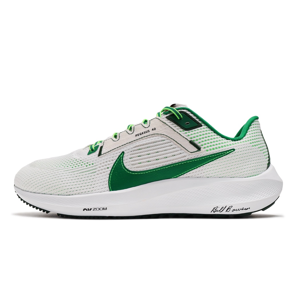 Nike 慢跑鞋Air Zoom Pegasus 40 PRM 白綠小飛馬男鞋【ACS】 FJ0329 