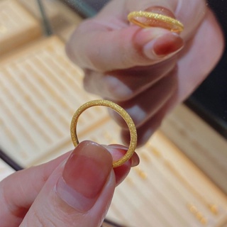 簡約星空戒指磨砂18k金鈦鋼高級不褪色戒指