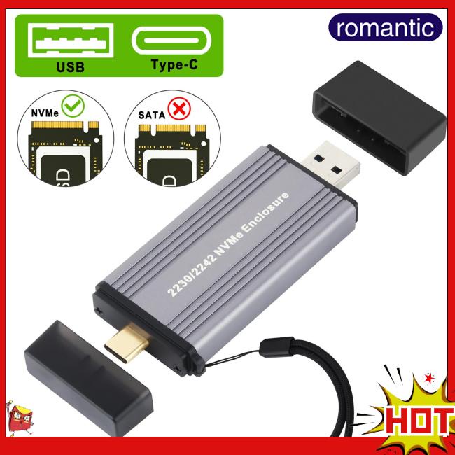 Rom 鋁合金 M.2 NVMe SSD 外置便攜式外殼適配器 USB Gen 2 Type-C 10 Gbps 外殼適 | 蝦皮購物