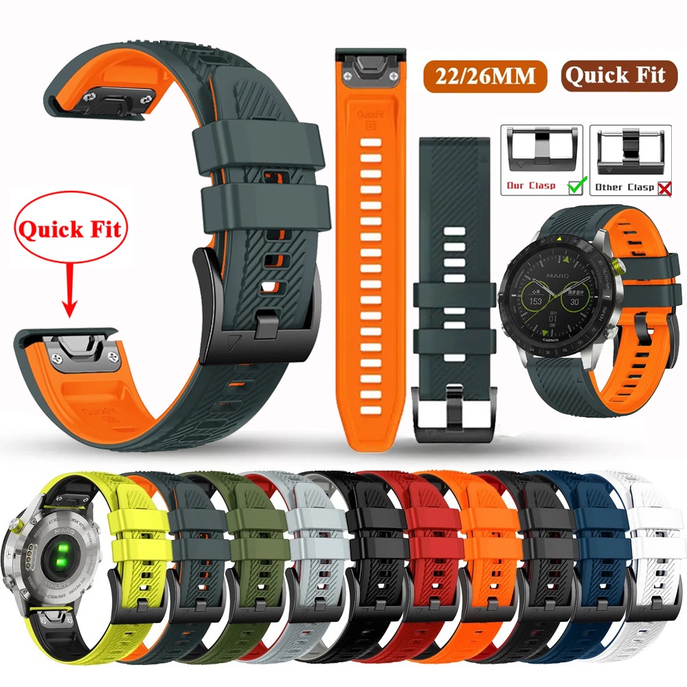 CZKE 26 22mm Horlogebandriem voor Garmin Fenix 7 7x 6 6x Pro fenix 5x 5 3