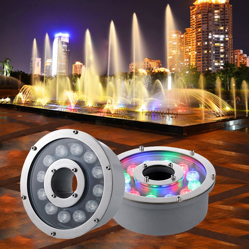 防水 IP65 噴泉燈多色 AC 12V 戶外 Led 水下燈適用於魚缸池塘游泳池水療派對公園 | 蝦皮購物