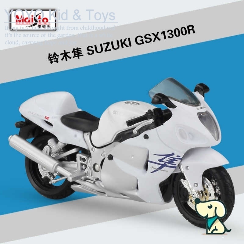 LORA MC3汽車模型美馳圖1:18鈴木隼suzuki gsx1300r機車模型合金