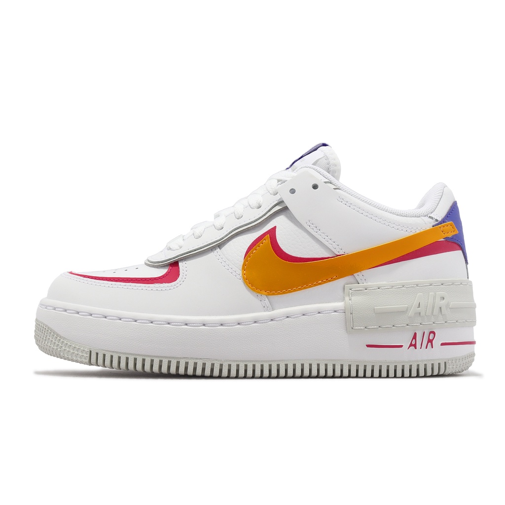 Nike Wmns AF1 Shadow Air Force 1 白 桃紅 黃 解構 女鞋 ACS DZ1847-100 | 蝦皮購物