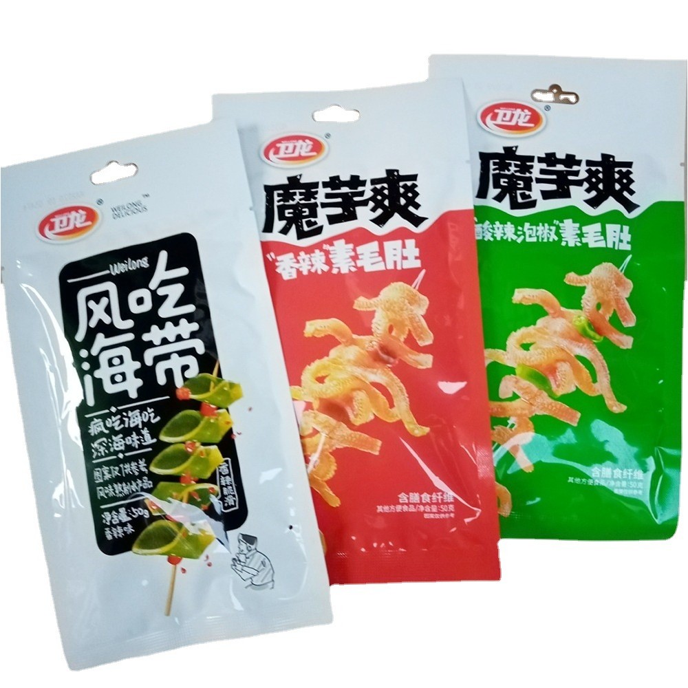 衛龍辣條魔芋爽50g素毛肚/風喫海帶 內獨立小包裝批髮 整箱60袋 | 蝦皮購物
