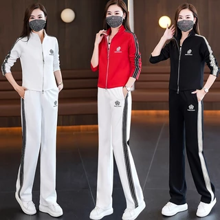 S&F 2023秋冬大碼運動套裝新款廣場舞服裝套裝棉休閒運動服兩件套女戶外 OBF