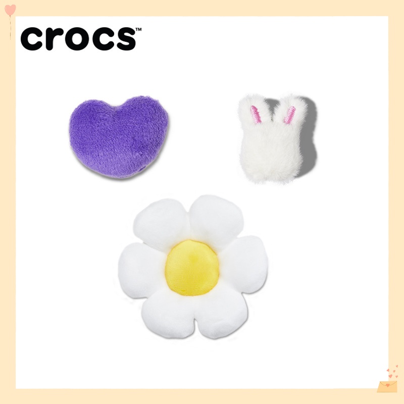 Crocs 鞋扣 毛绒太阳花鞋扣 可愛卡通紫色愛心鞋扣 洞洞鞋配件 生日禮物 韓國鞋扣 卡駱馳智必星 時尚DIY鞋花 | 蝦皮購物