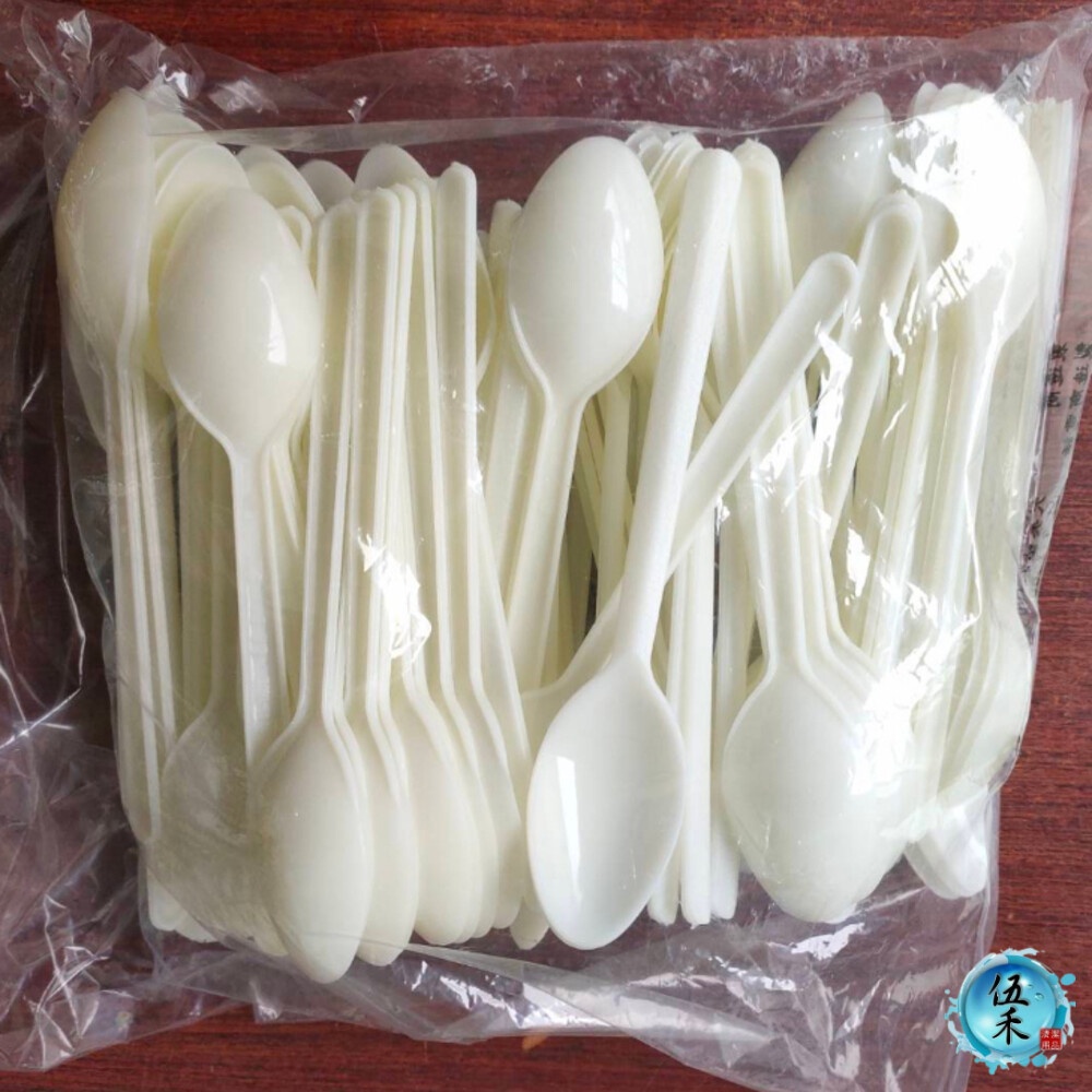 【伍禾】大茶匙/小茶匙/大叉小/ 大圓匙🍽(1包100入)大湯匙/塑膠湯匙/免洗湯匙/一次性餐具/免洗餐具/環保餐具 | 蝦皮購物