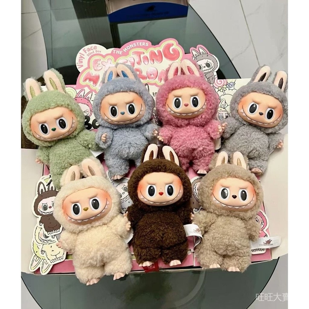 [現貨]labubu 一代 V1 馬卡龍 搪膠臉 盲盒 毛絨 公仔 手辦 禮物 拉布布 好物 ZCUB | 蝦皮購物