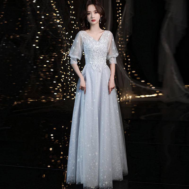 訂制 名媛宴會高端晚禮服 年會主持人修身顯瘦晚宴服 音樂會鋼琴聲樂表演服畢業季長款禮服裙 訂婚宴晚禮服 慈善晚會化妝舞會 | 蝦皮購物