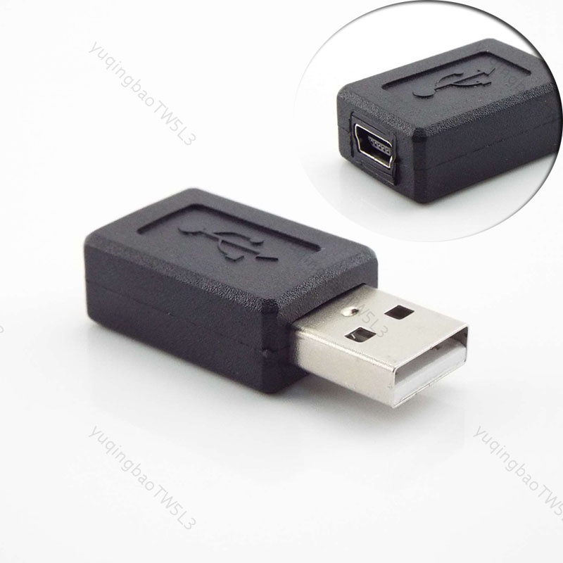 高速迷你 USB B 5 針母插孔轉 USB A 2.0 公連接器適配器延長線 TW5L3 | 蝦皮購物