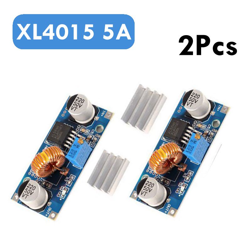2 Convertitori DC-DC XL4015 Buck Regolabili 5A - Modulo Step Down 4-38V A 1.25-36V Per LED E Elettronica - Foto 11