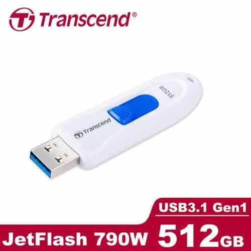 Transcend 創見 JetFlash 790 / 512G 隨身碟 (白色) | 蝦皮購物