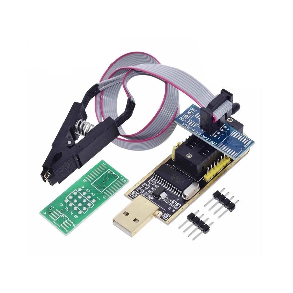 CH341A USB燒錄器 BIOS FLASH EEPROM 測試夾 | 蝦皮購物