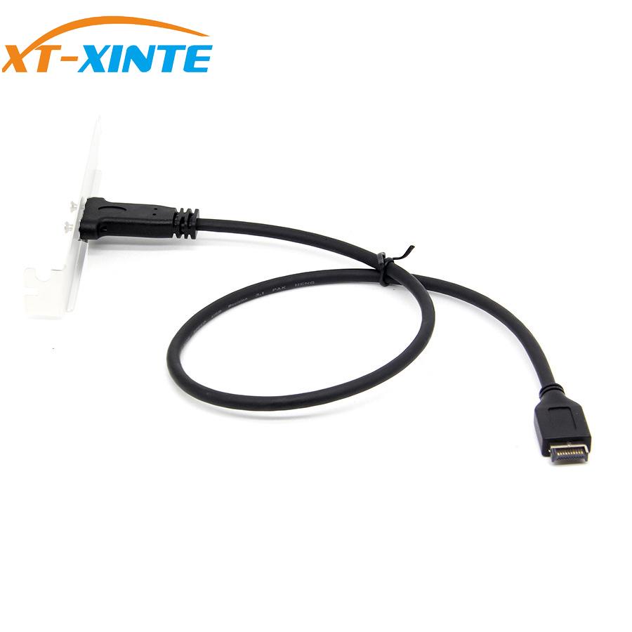 Xt-xinte Usb 3.1 前面板接頭 E 型公頭轉 Usb-C C 型母頭主板擴展電纜計算機連接器 50 厘米 | 蝦皮購物