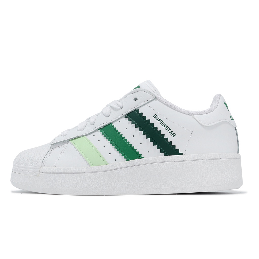 adidas 休閒鞋 Superstar XLG W 白 綠 漸層三條線 女鞋 三葉草 小白鞋 【ACS】 IF9121 | 蝦皮購物