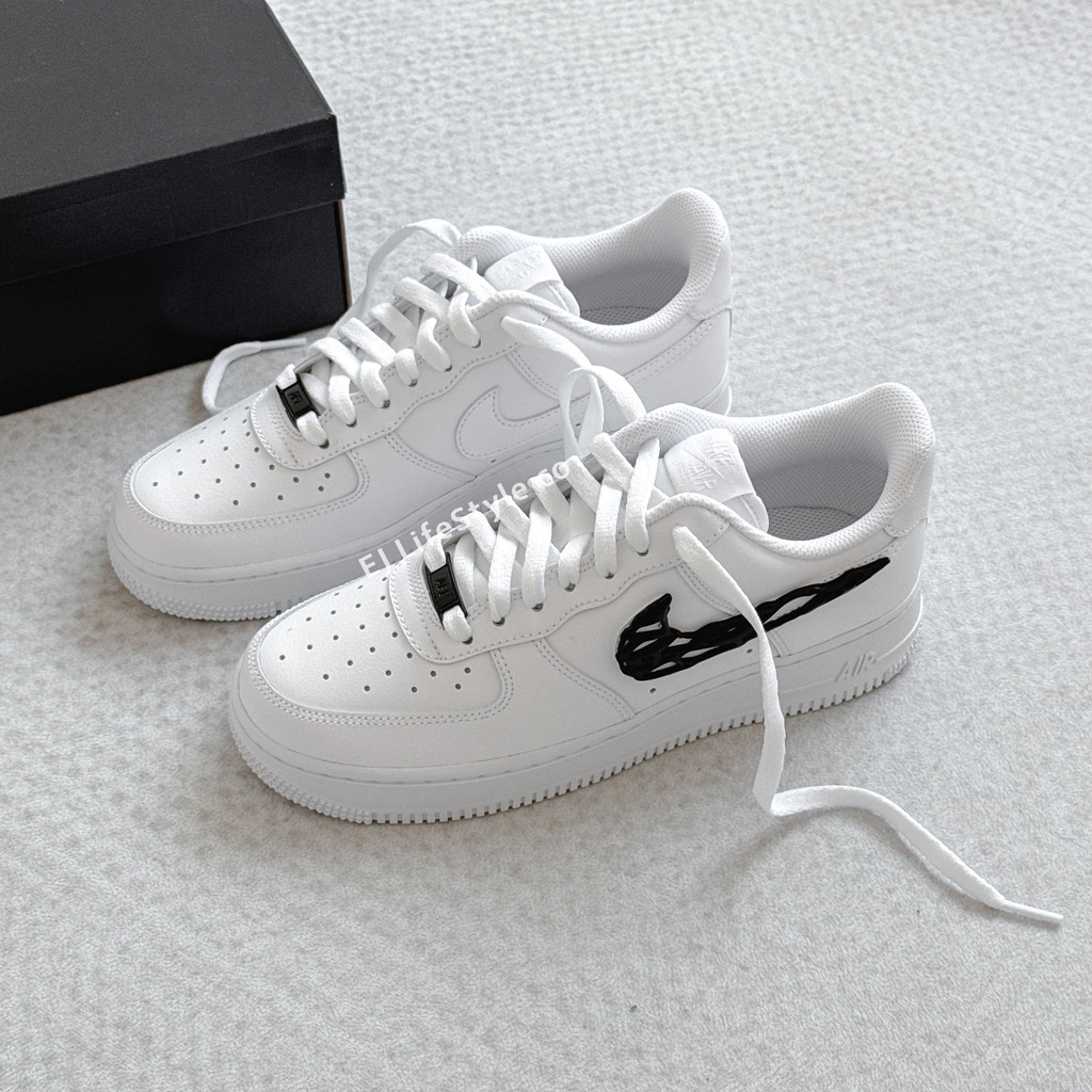 -EJ- 現貨 NIKE AIR FORCE 1 AF1 液態金屬 液態黑 溶解金屬 Y2K 黑色 IF1686-101 | 蝦皮購物