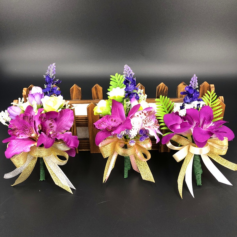 人造蘭花別針胸花胸花,適合婚禮儀式週年紀念、晚宴、舞會鮮花、返校節 | 蝦皮購物