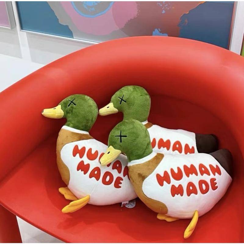 Human Made x KWAS Duck Plush Doll 联名鸭子毛绒，绿头鸭子毛绒公仔抱枕玩偶摆件