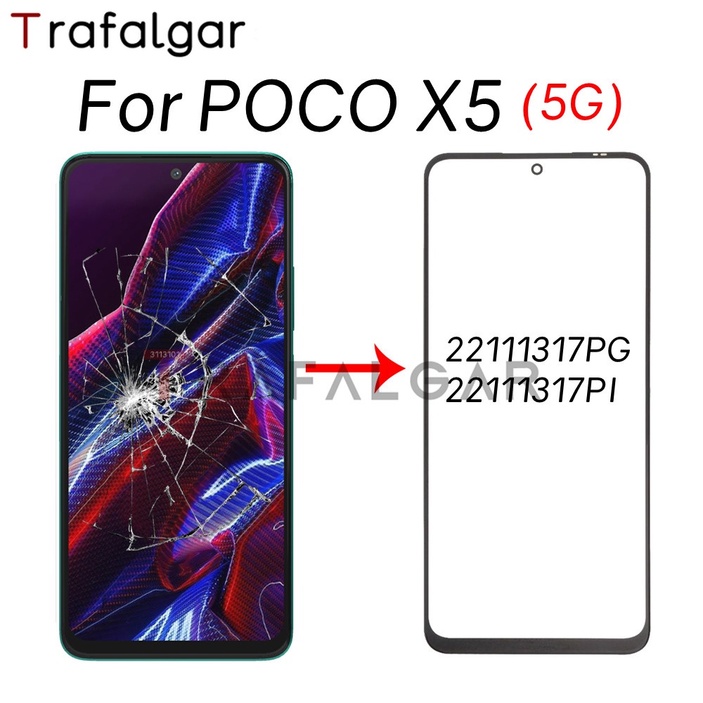 Xiaomi 適用於小米 Poco X5 5g 外玻璃鏡頭的前屏幕玻璃帶 Oca 光學透明膠更換 22111317pg 蝦皮購物 6552