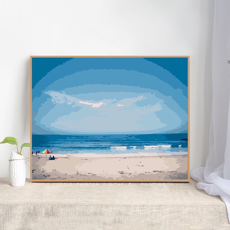 夏た〜海景色。40＊50绘框つき 夏た〜海景色。40＊50绘框つき