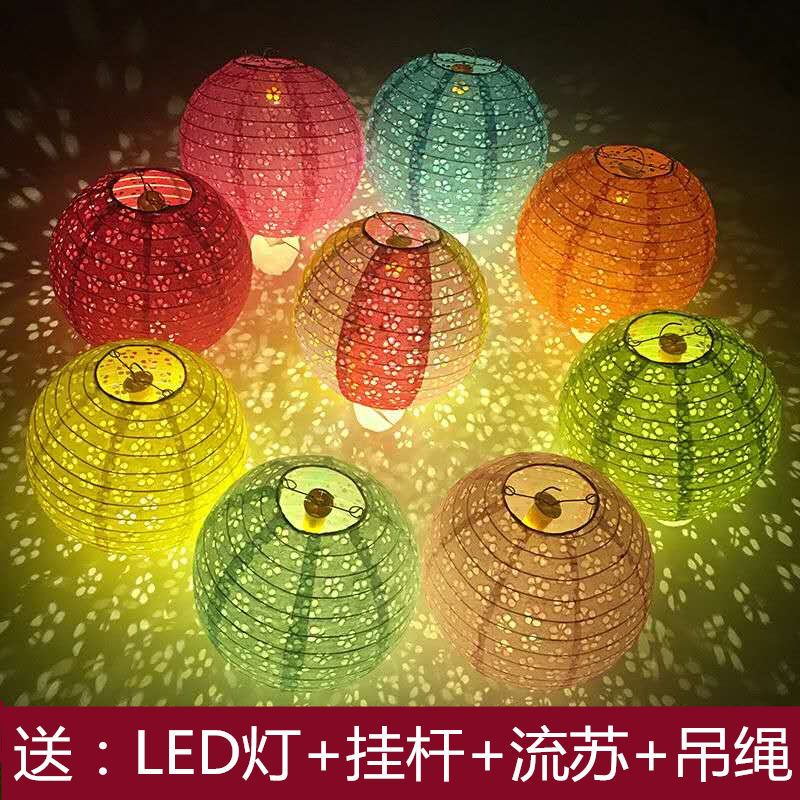 ‹日式燈籠›現貨 中秋節宵節燈籠兒童手提鏤空紙燈籠派對生日裝飾摺疊圓形diy燈籠 | 蝦皮購物