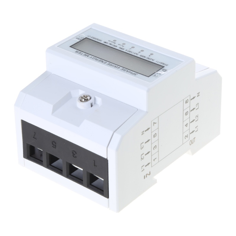 Alilin 電錶 3 相 4 線電能表 DIN 導軌 3x 220V 380V 5 100A | 蝦皮購物