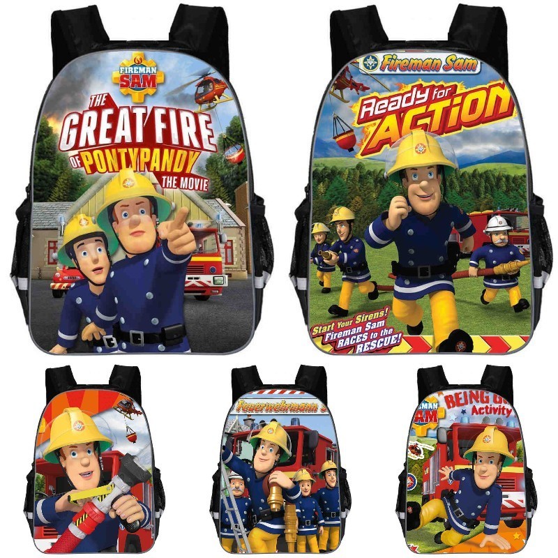 兒童背包 FIREMAN SAM 3D卡通小學生書包舒適輕便減壓雙肩包 | 蝦皮購物