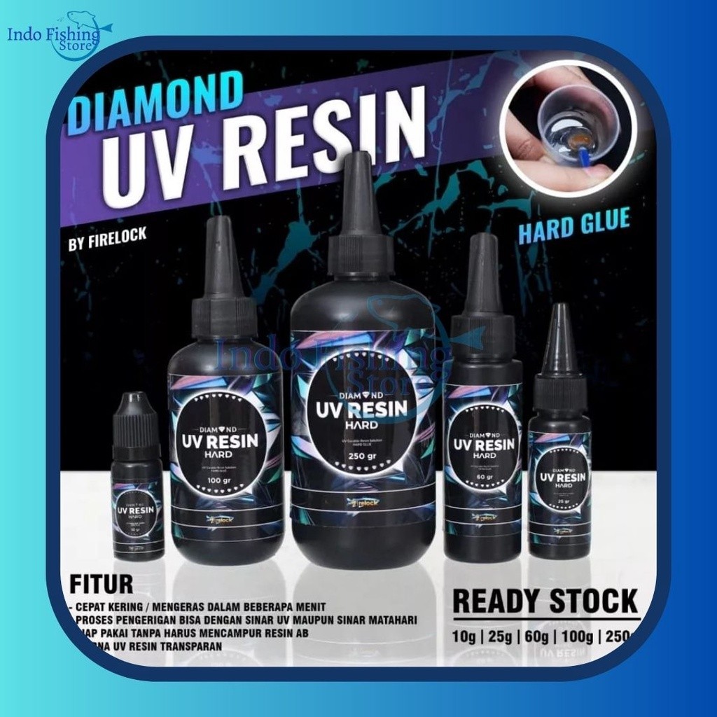 Firelock UV Resin Hard Type 10 克 25 克 60 克 Indostar 多用途樹脂膠 | 蝦皮購物