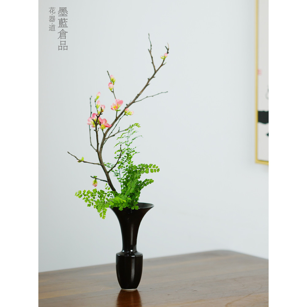 日式池坊花道生花花器華道插花器皿客廳茶室茶席桌面日式花瓶擺件簡約 