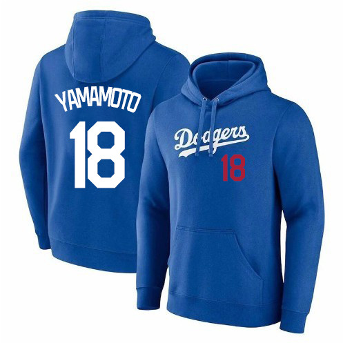 MLB Dodgers Yamamoto 18# 長袖連帽衫【S-3XL】 山本由伸洛杉磯
